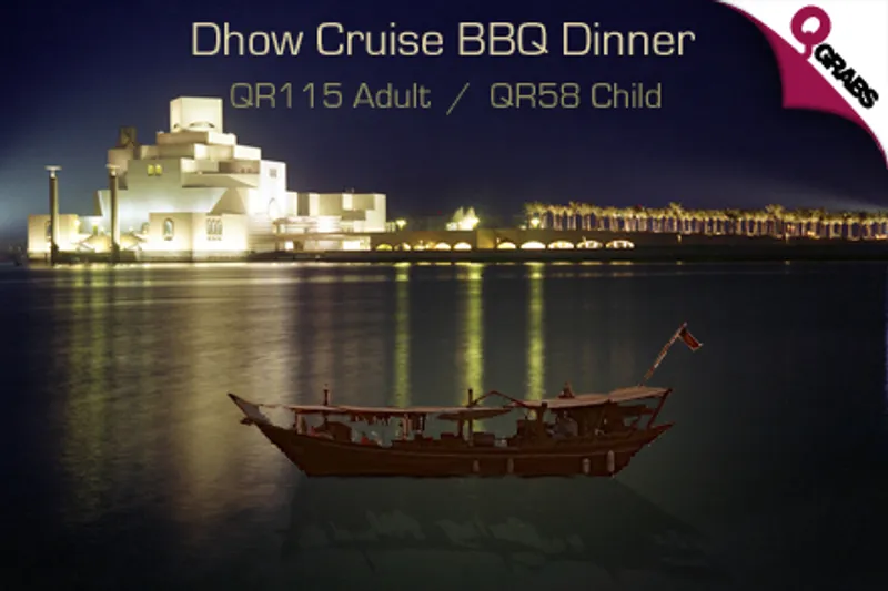 For QR58 Child/QR115 Adult, Float & Feast on a Dhow BBQ Dinner Cruise on Thursday Nov 7th, 2013